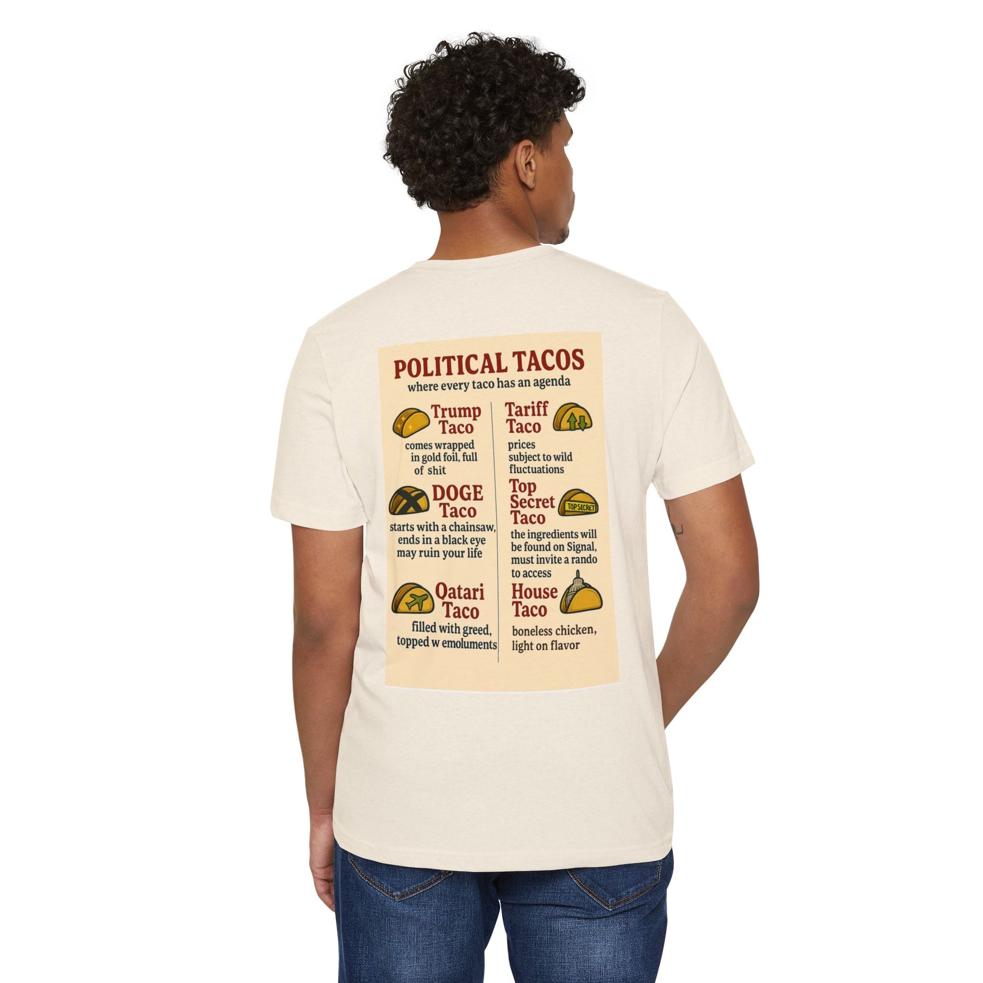 Political Tacos T-Shirt 45% Polyester