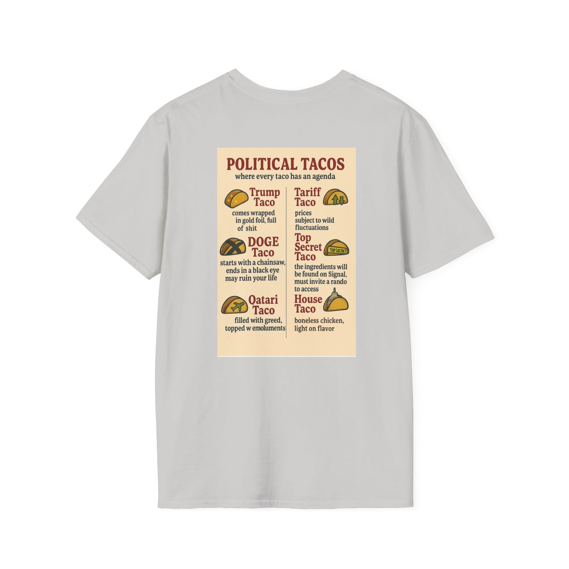 Political Tacos T-Shirt 100% Cotton
