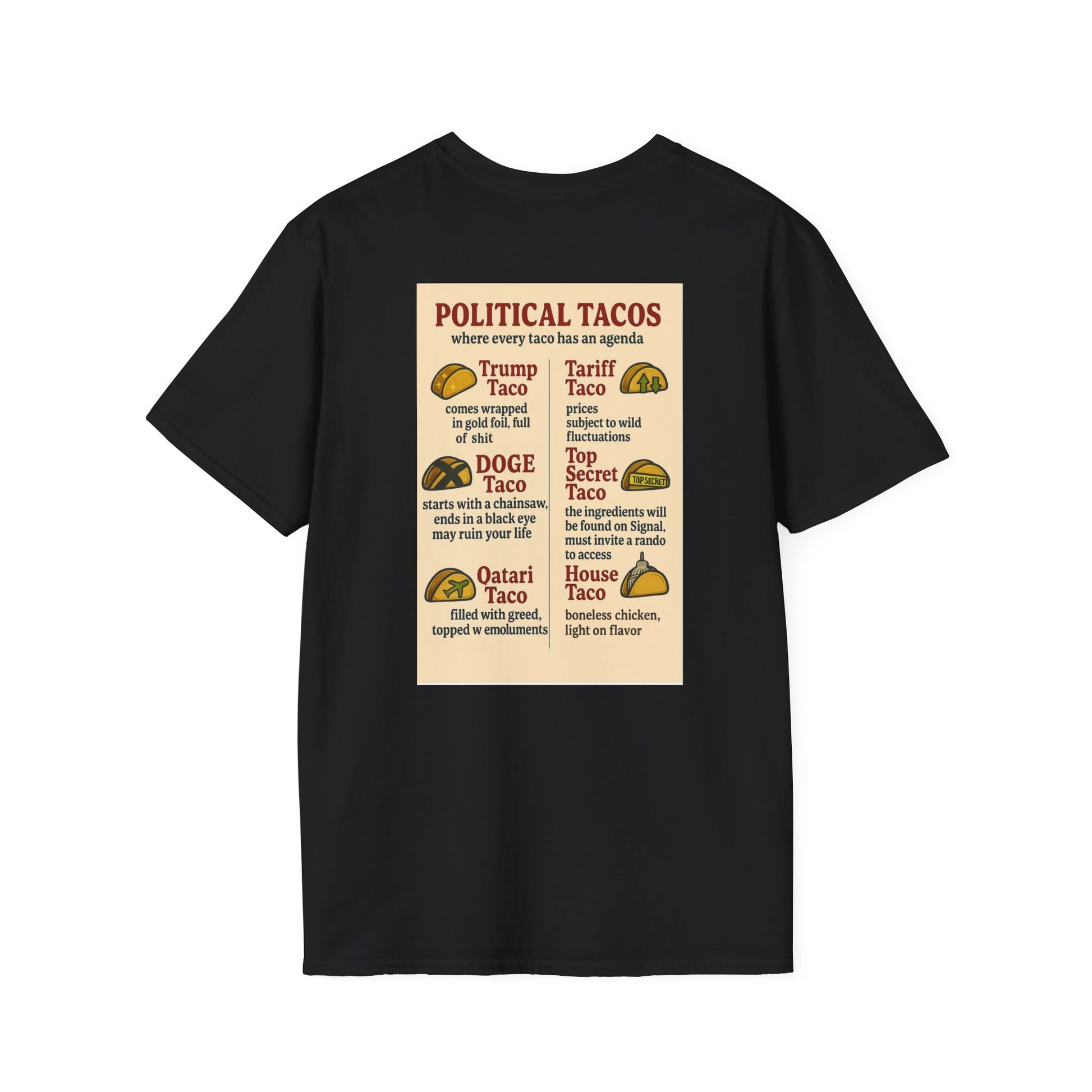 Political Tacos T-Shirt 100% Cotton