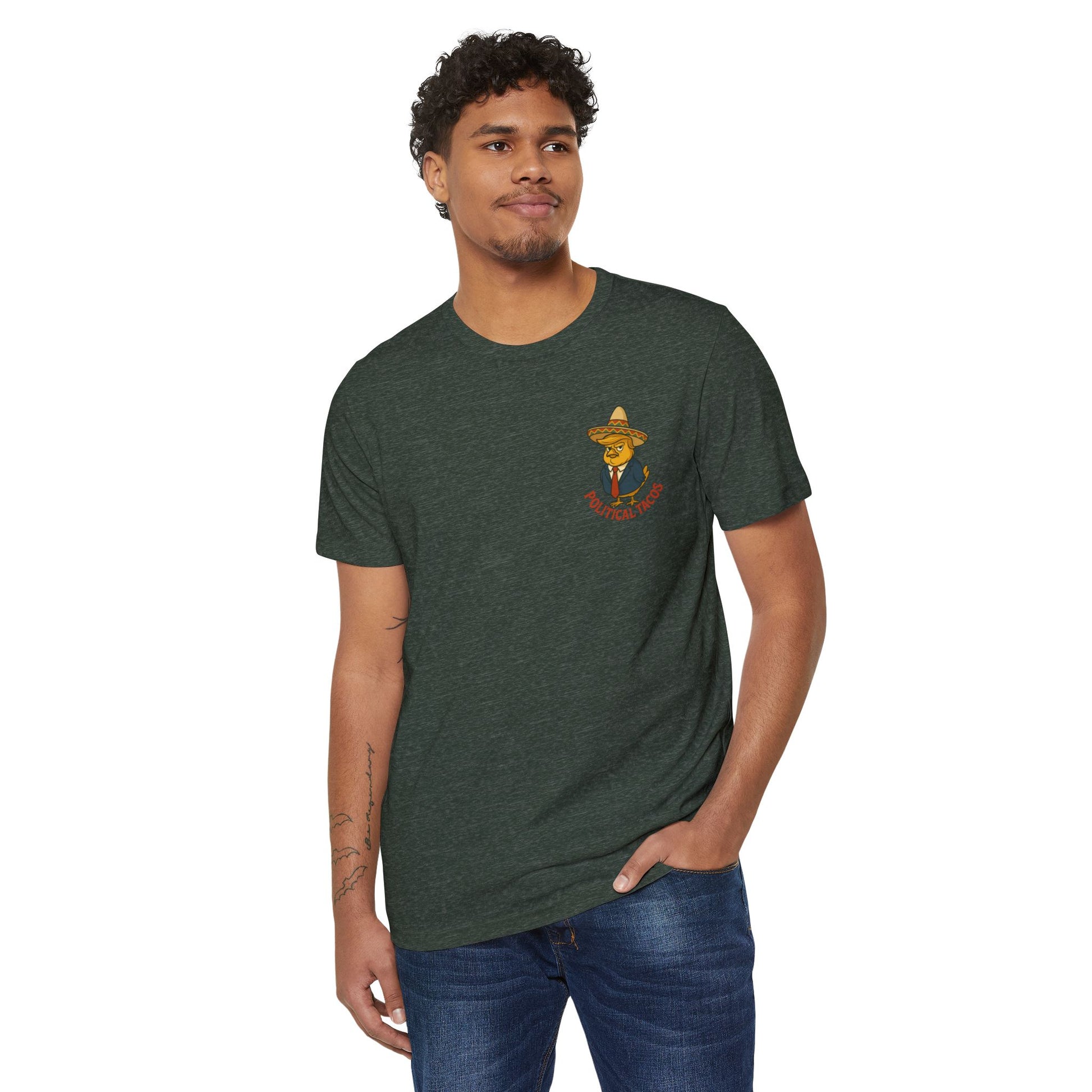 Political Tacos T-Shirt 45% Polyester