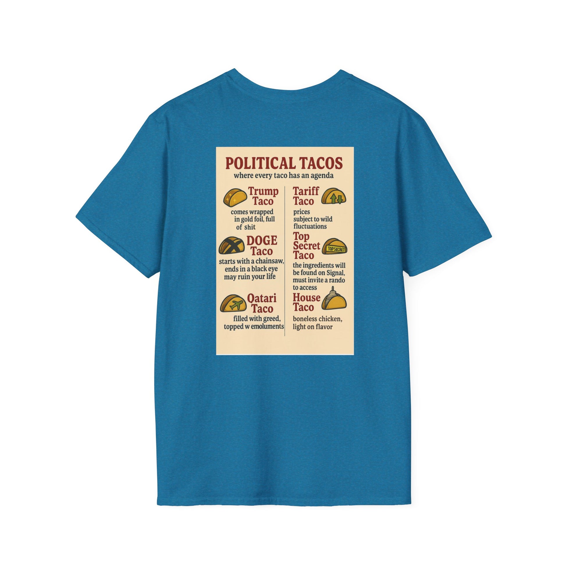 Political Tacos T-Shirt 100% Cotton